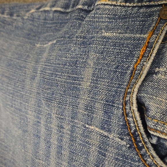 Paris Blues Jeans Womens Size 17 Light Blue Distressed Flare Leg - Picture 9 of 14